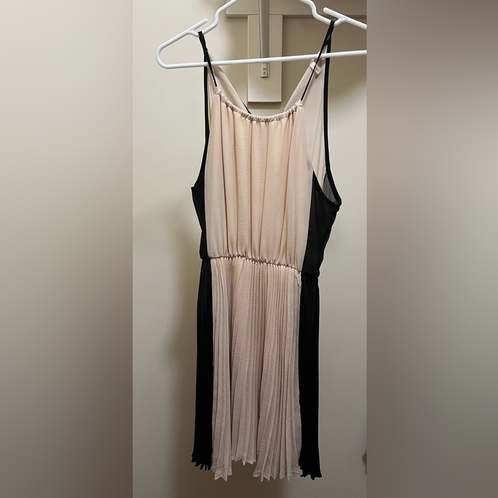 Cream and black dress